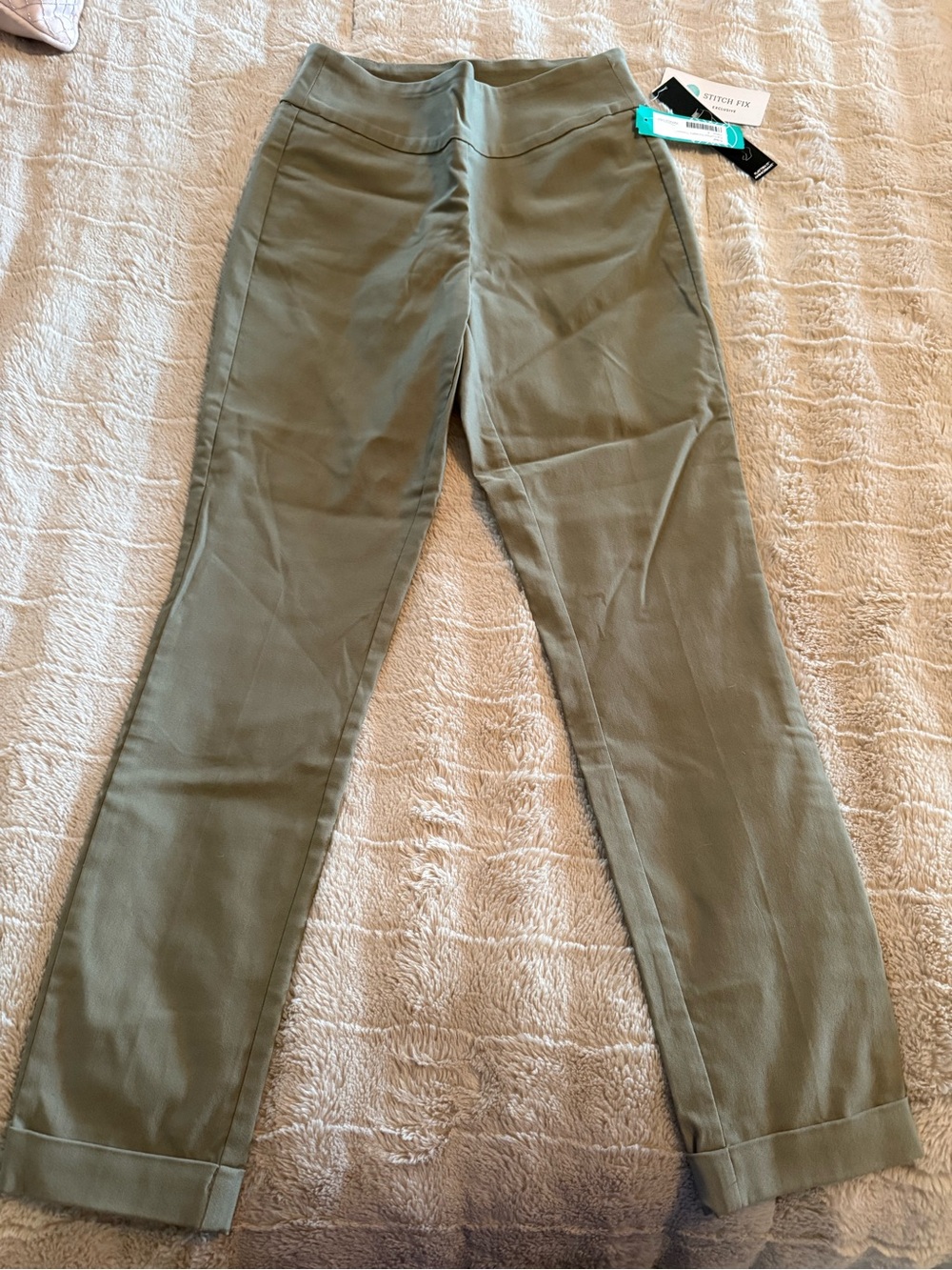 Tribal Oakmoss Ponte Ankle Pants in Olive